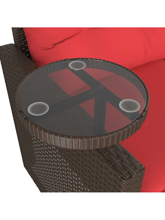 vidaXL Zweisitziges Outdoor-Sofa Rattan mit Kissen 55x55x38cm