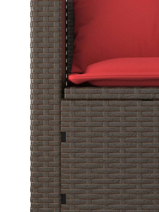 vidaXL Zweisitziges Outdoor-Sofa Rattan mit Kissen 55x55x38cm