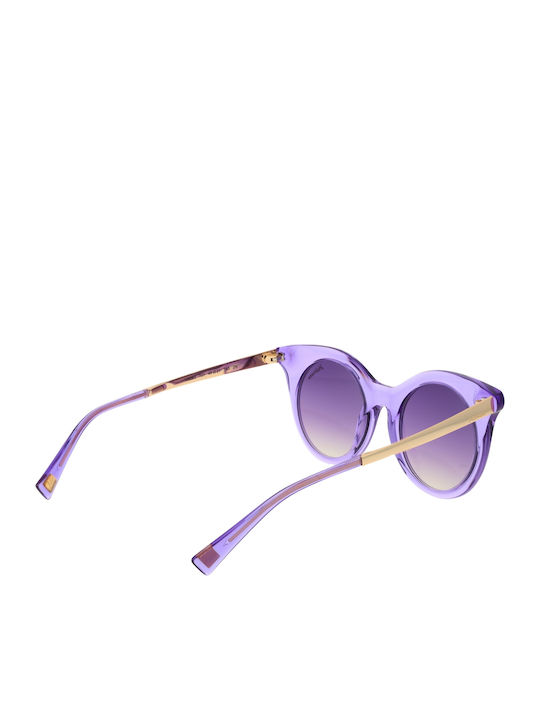 Ana Hickmann Women's Sunglasses with Purple Frame and Purple Gradient Lens HI9063 T01