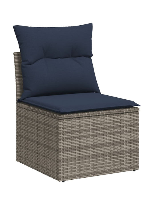 Ecksofa Outdoor Rattan mit Kissen 55x62x69cm