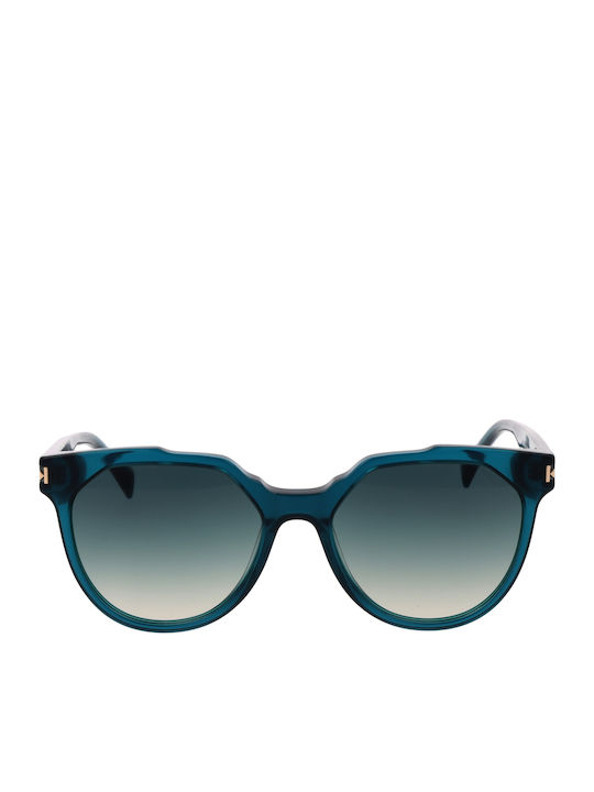 Ana Hickmann Women's Sunglasses with Blue Plastic Frame and Blue Gradient Lens HI9171 T01