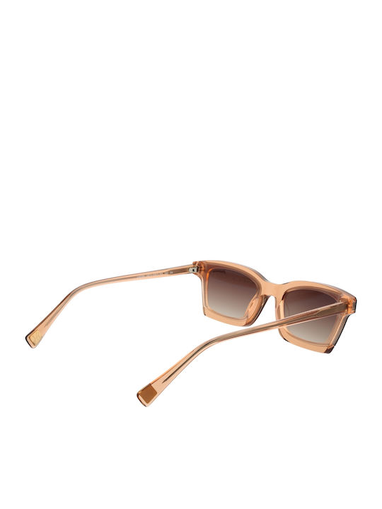 Ana Hickmann Women's Sunglasses with Brown Plastic Frame and Gray Gradient Lens HI9099 H01