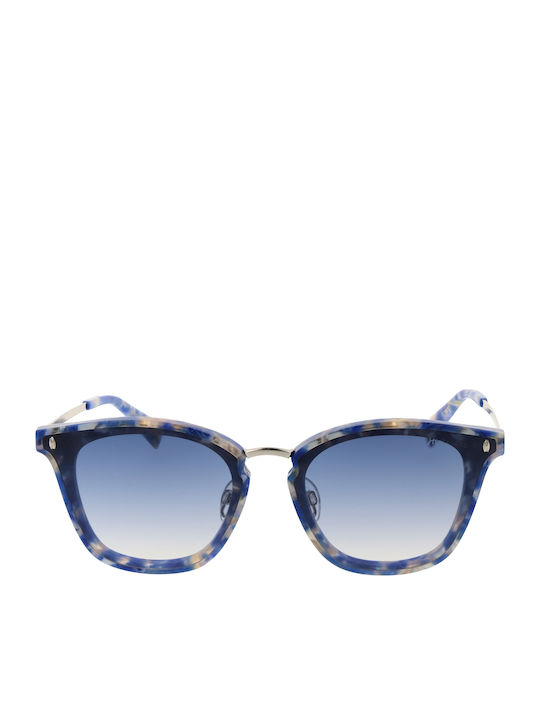 Ana Hickmann Women's Sunglasses with Blue Tartaruga Frame and Blue Gradient Lenses HI9065 G22