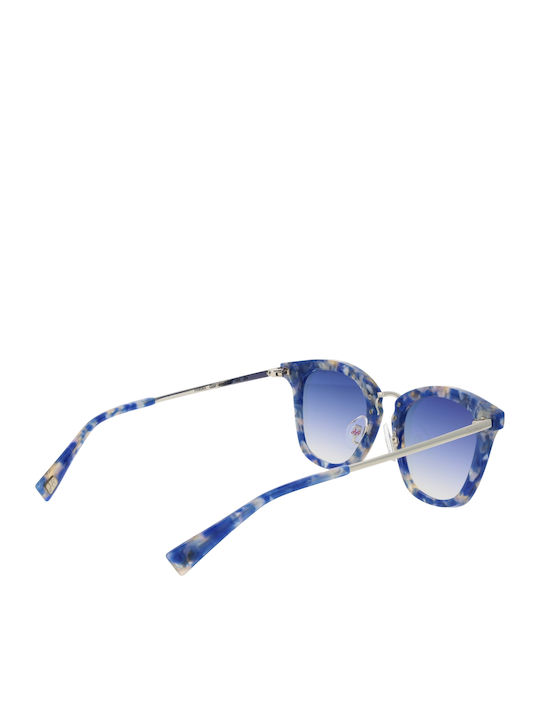 Ana Hickmann Women's Sunglasses with Blue Tartaruga Frame and Blue Gradient Lenses HI9065 G22