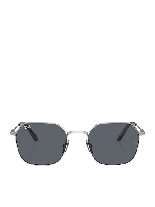 Ray Ban Jim Унисекс Слънчеви очила с Сребрист Рамка и Сребрист Огледална Леща RB8094 9209/R5