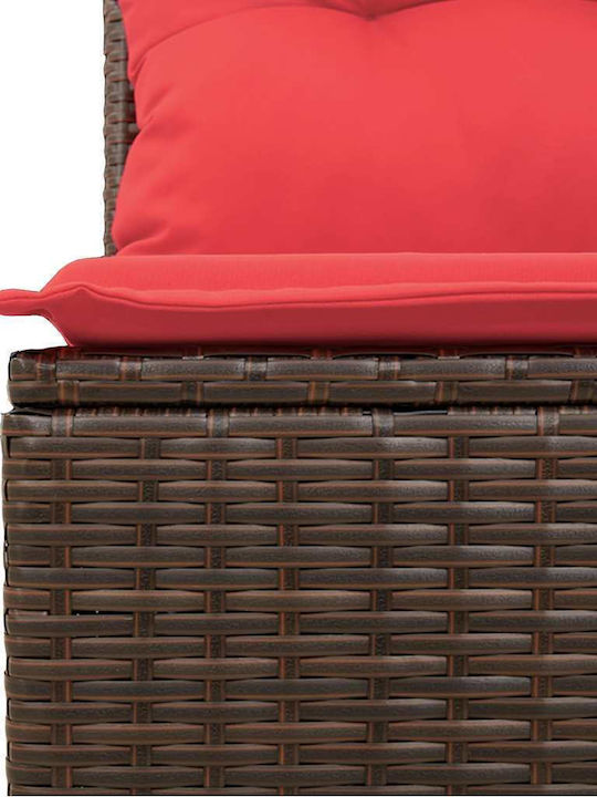 Outdoor Corner Rattan Sofa With Cushions 55x62x69cm