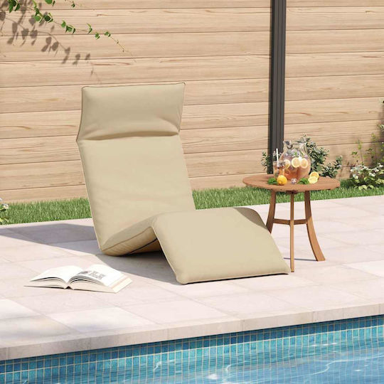 vidaXL Beach Sunbed Foldable Metallic 175x54cm