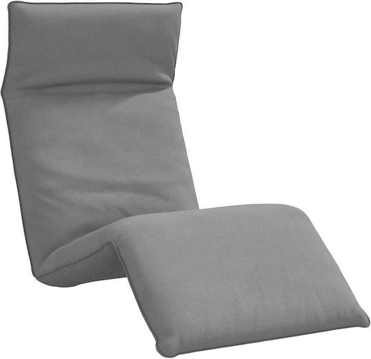 vidaXL Beach Sunbed Gray Foldable Metallic 175x54cm