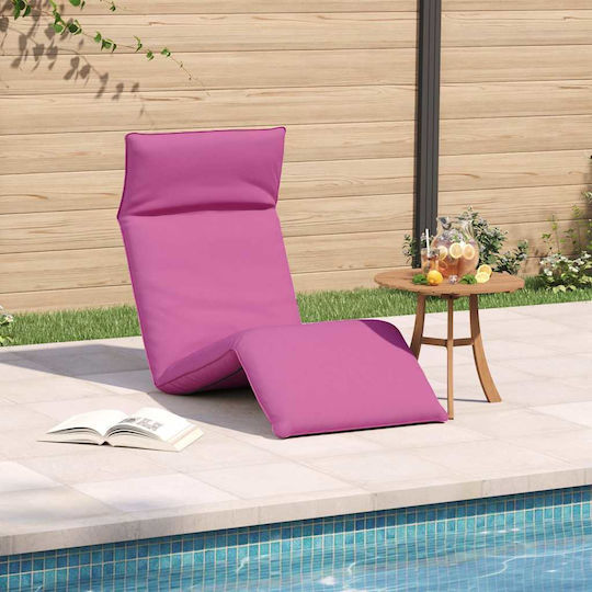 vidaXL vidaXL Beach Sunbed Pink Foldable Metallic 175x54cm
