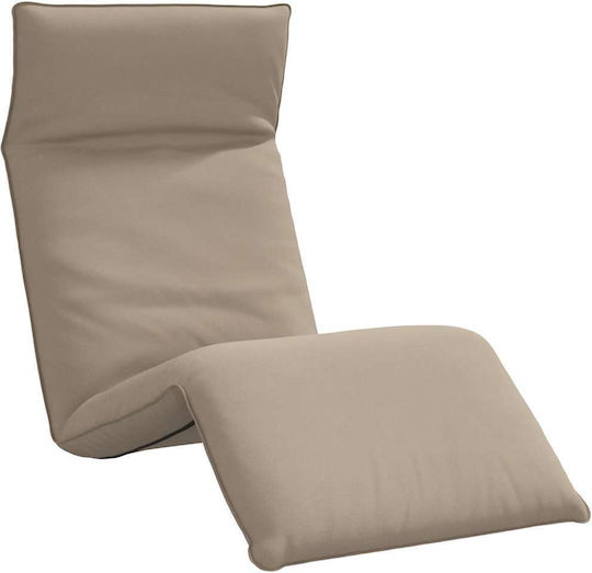vidaXL Oxford Oxford Beach Sunbed Gray Foldable Metallic 175x54cm