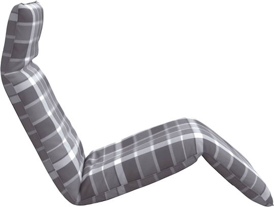 vidaXL vidaXL Beach Sunbed Gray Foldable Metallic 175x54cm