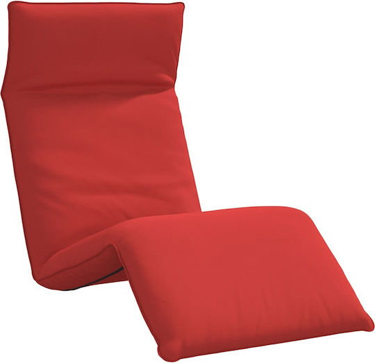 vidaXL vidaXL Beach Sunbed Red Foldable Metallic 175x54cm