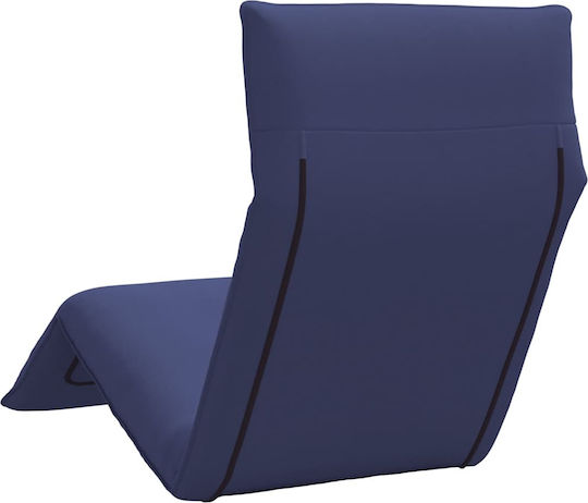 vidaXL Oxford Beach Sunbed Blue Foldable Metallic 175x54cm