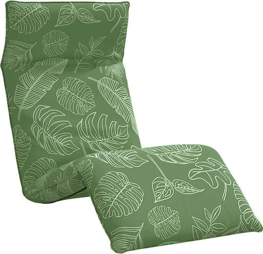 vidaXL vidaXL Beach Sunbed Green Foldable Metallic 175x54cm
