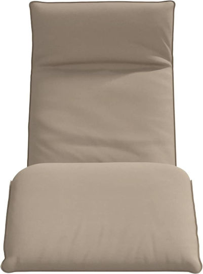 vidaXL Oxford Oxford Beach Sunbed Gray Foldable Metallic 175x54cm