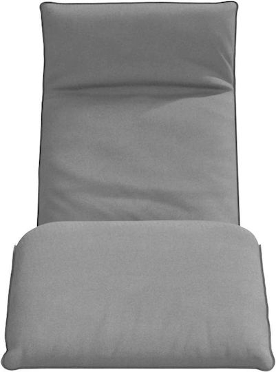 vidaXL Beach Sunbed Gray Foldable Metallic 175x54cm