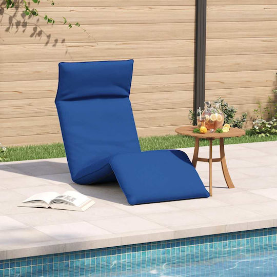 vidaXL vidaXL Beach Sunbed Blue Foldable Metallic 175x54cm