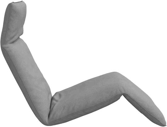 vidaXL Beach Sunbed Gray Foldable Metallic 175x54cm