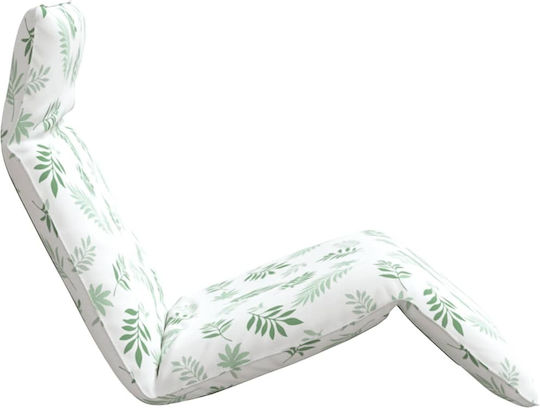 vidaXL vidaXL White Foldable Metallic Beach Sunbed 175x54cm