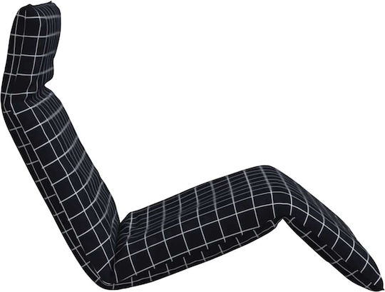 vidaXL vidaXL Beach Sunbed Black Foldable Metallic 175x54cm