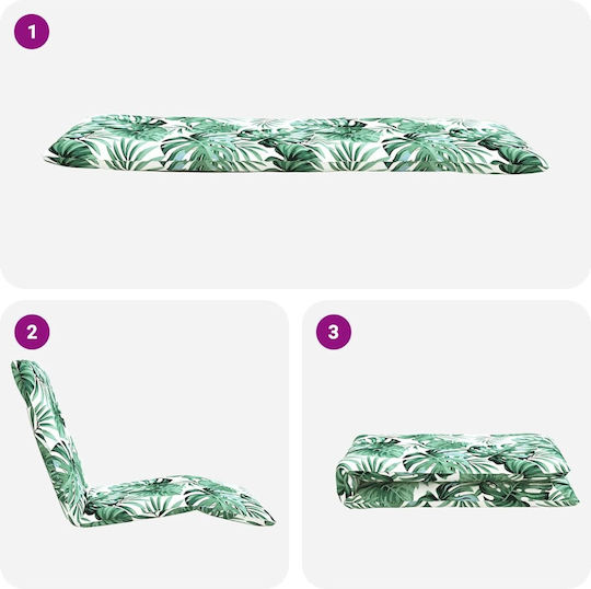 vidaXL vidaXL Beach Sunbed Green Foldable Metallic 175x54cm