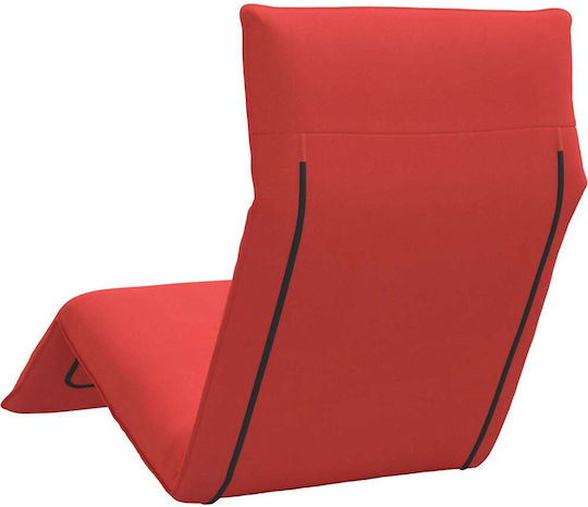 vidaXL vidaXL Beach Sunbed Red Foldable Metallic 175x54cm