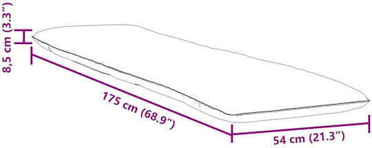 vidaXL vidaXL Beach Sunbed Light Blue Foldable Metallic 175x54cm
