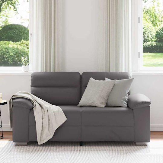 Doppelsitzer Sofa Künstliches Leder Grau 160x81x84cm