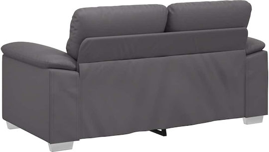 Doppelsitzer Sofa Künstliches Leder Grau 160x81x84cm