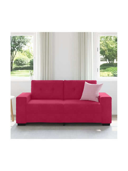 Doppelsitzer Sofa Samt Rot Wein 180x77x82cm