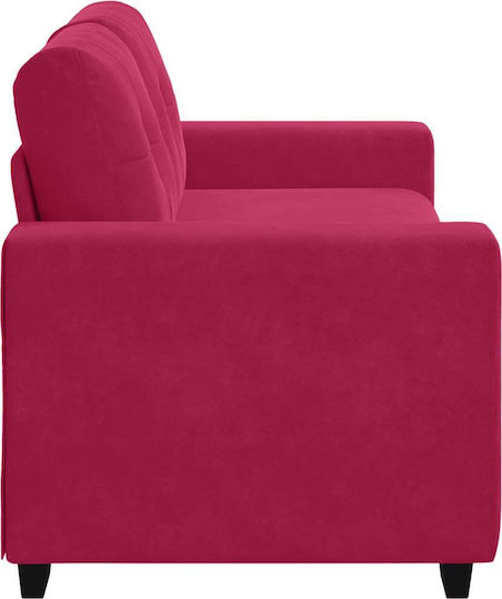 Двуместен Диван Кадифен Червено Вино 180x77x82см