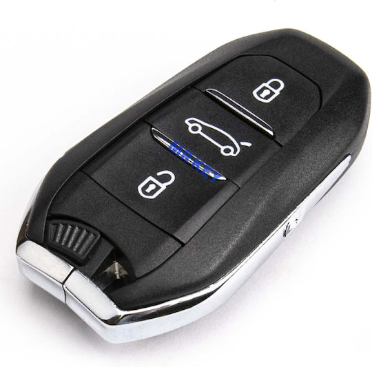 Дистанционно Ключ За Кола Peugeot 208 Citroen C4 Opel Astra 3 Бутона
