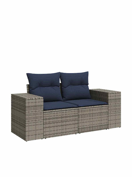 Canapea De Colț De Exterior Din Rattan Cu Perne 55x62x69cm