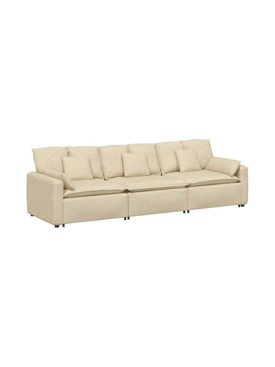 Vier Sitzer Sofa Beige 324x105x64cm