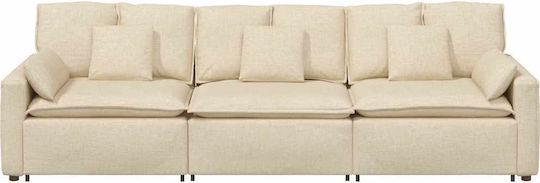 Canapea Patru Locuri Bej 324x105x64cm