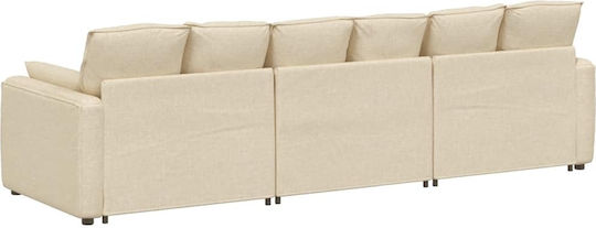 Canapea Patru Locuri Bej 324x105x64cm