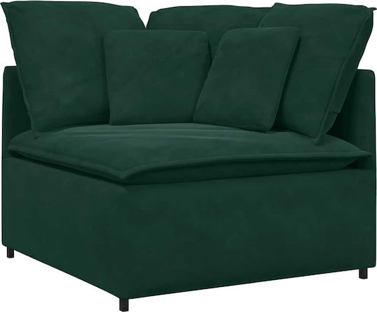 Ecksofa Samt Dunkelgrün 317x217x64cm