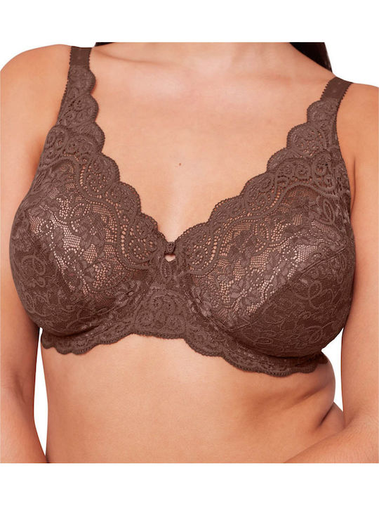 Amourette 300 W X Balconette Balconette Bra without Padding Underwire Brown