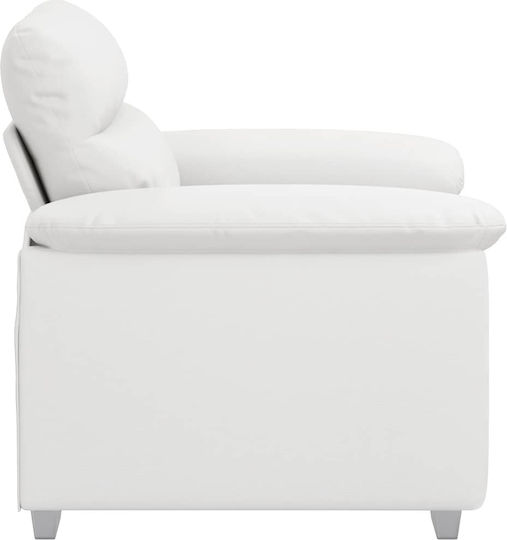 vidaXL Polstersessel aus Künstliches Leder Weiß 100x81x84cm