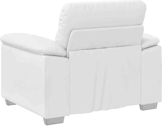 vidaXL Polstersessel aus Künstliches Leder Weiß 100x81x84cm