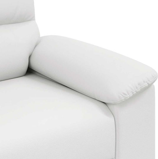vidaXL Polstersessel aus Künstliches Leder Weiß 100x81x84cm