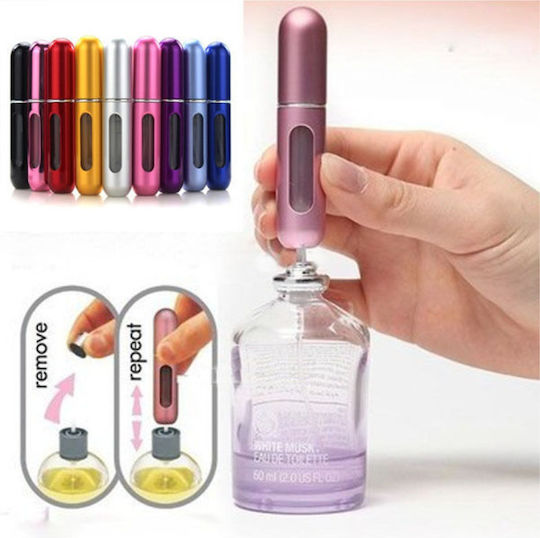 Φιαλιδιο Τσαντας 5ml Επαναγεμιζόμενο Μαύρο