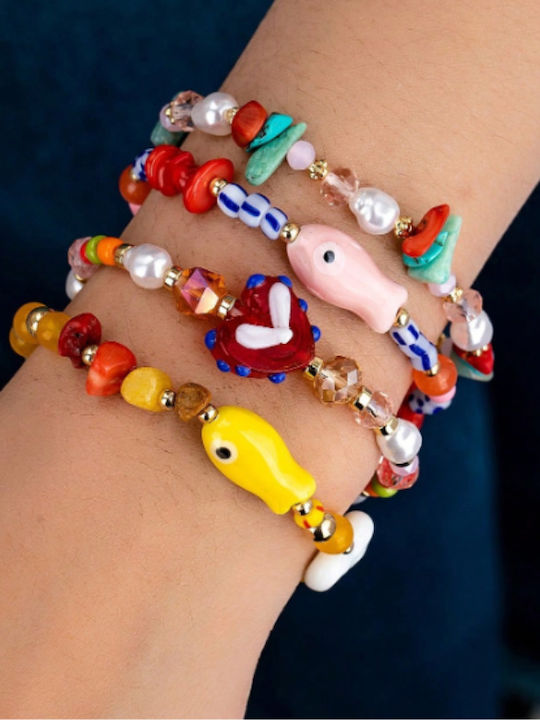 Kids Bracelets Set in Gold with Heart