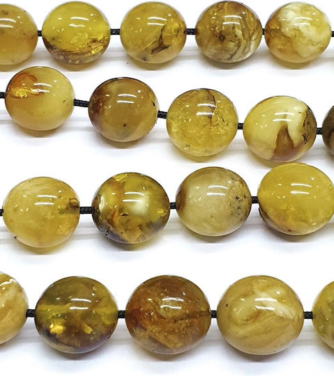 Roloi Komboloi Worry Beads with 33 Amber Beads Length 41cm Multicolour