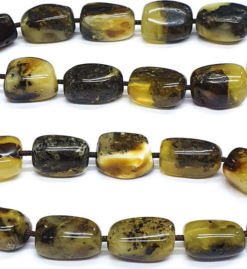 Roloi Komboloi Worry Beads with 21 Amber Beads Length 30cm Multicolour
