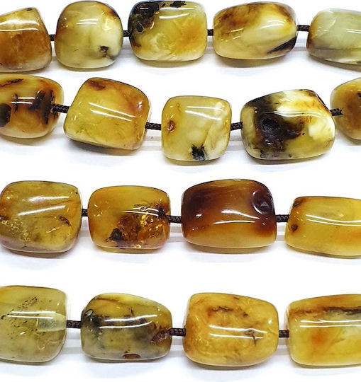 Roloi Komboloi Worry Beads with 21 Amber Beads Length 32cm Multicolour