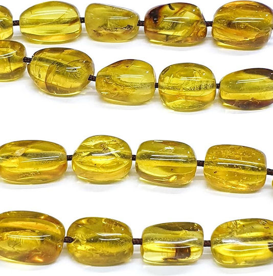 Roloi Komboloi Worry Beads with 23 Amber Beads Length 31cm Yellow