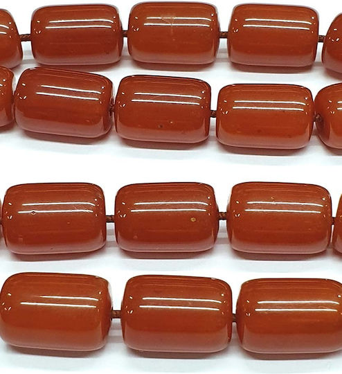 Roloi Komboloi Worry Beads with 21 Resin Beads Length 38cm Orange