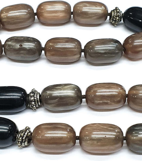 Roloi Komboloi Worry Beads with 19 Beads Made of Resin Length 32cm Multicolour
