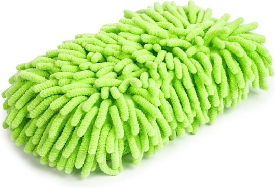 Burete Auto din Microfibră 2 Fețe 230x110 Mm Burete Spălare Auto Detailing Verde Albastru
